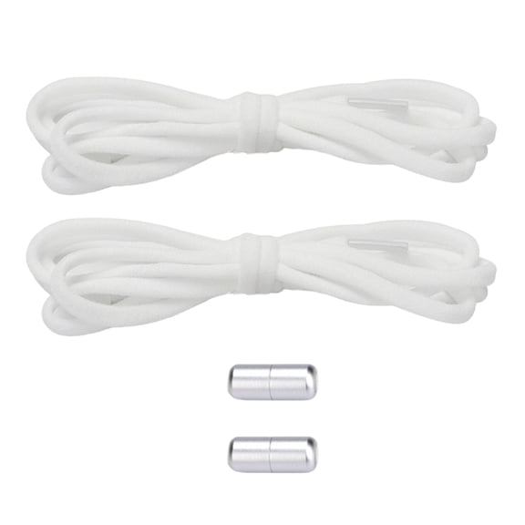 Elastic Not Tie Shoelaces for Wear Sneakers Shoe Strings with Metal Aglets for Students and Professionals