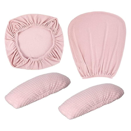 Elastic Office Chair Slipcover Washable Removable Gaming Chair Covers for Swivel Pink
