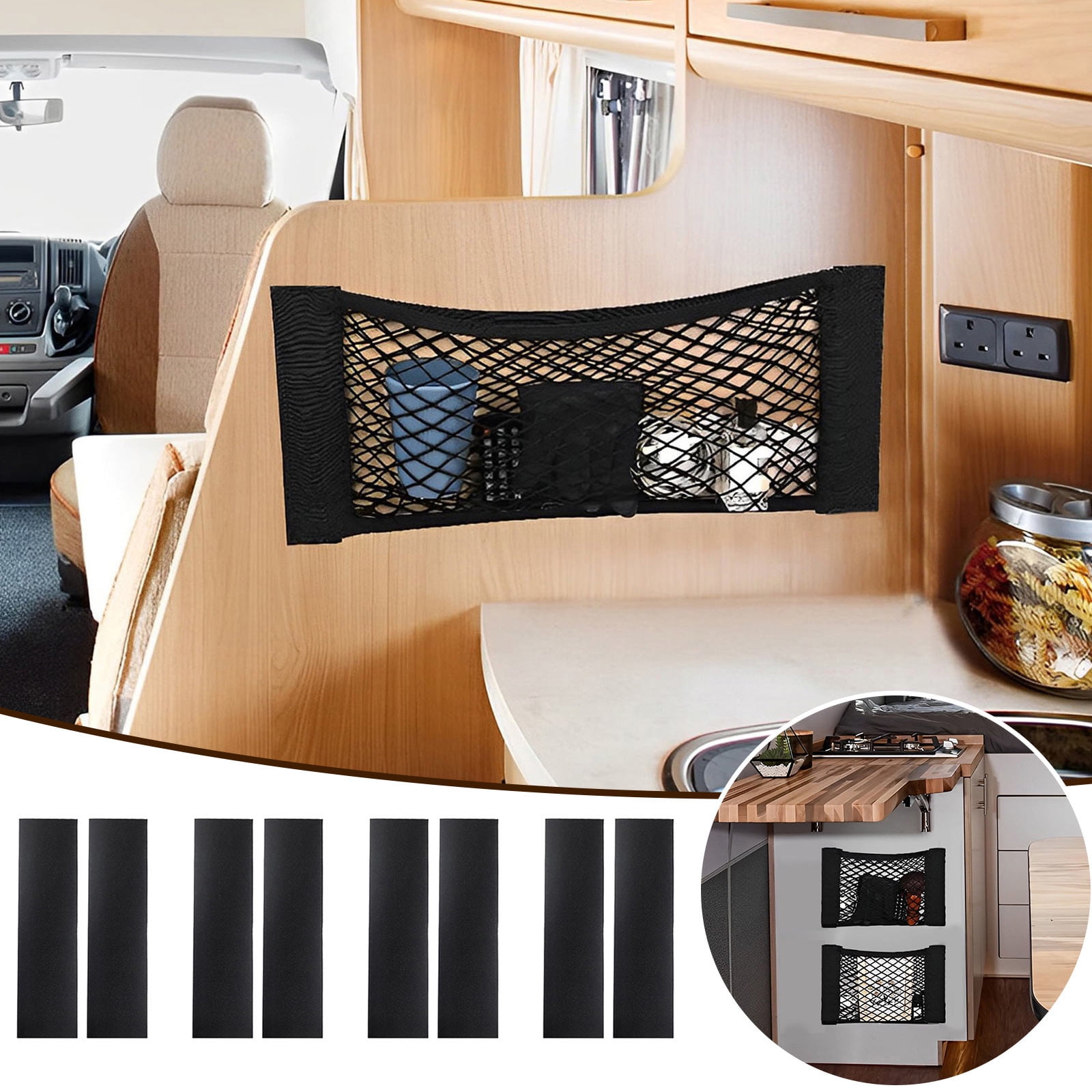 Elastic Organizer Panel Hanging Cup Holder for Mail Road Side Kits for