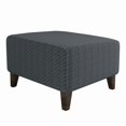 thumbnail image 1 of Elastic Ottoman Slipcover, Stretchable Furniture Protector With Non-Slip Design For Square Footstool Pouf, Jacquard Washable Cover Fits 18 To 24 Inch, Home Decor & Easy Care, 1 of 7