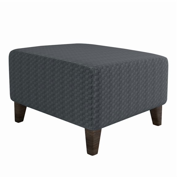 Elastic Ottoman Slipcover, Stretchable Furniture Protector With Non-Slip Design For Square Footstool Pouf, Jacquard Washable Cover Fits 18 To 24 Inch, Home Decor & Easy Care