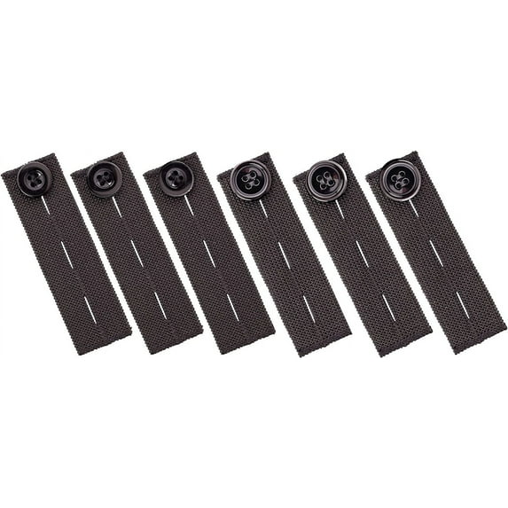 Elastic Pants Waist Extenders (6 Pack), Adjustable Waistband Expanders for Men and Women, Jeans Pants Button Extender Set