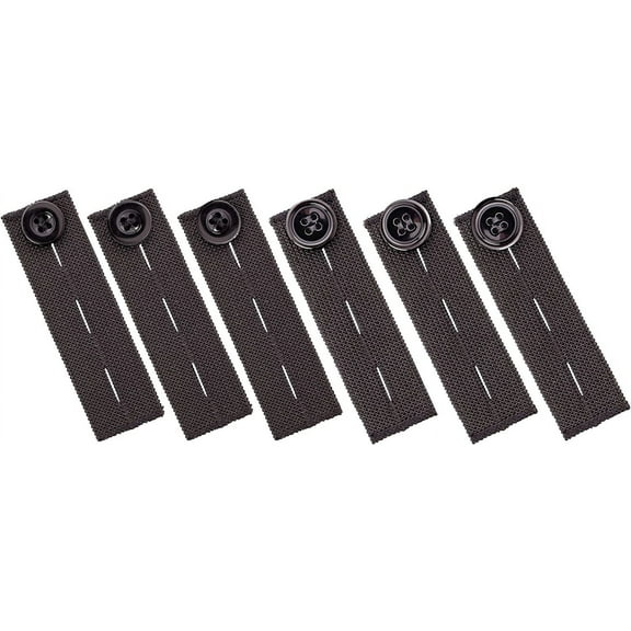 Elastic Pants Waist Extenders (6 Pack), Adjustable Waistband Expanders for Men and Women, Jeans Pants Button Extender Set