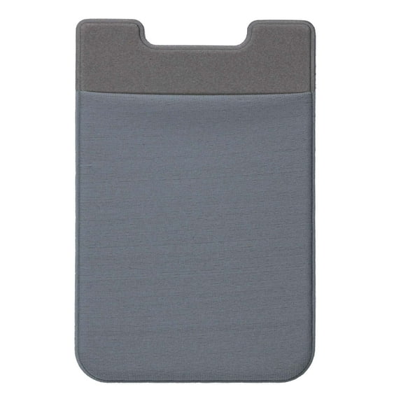 Elastic Phone Card Holder Pocket, Stick-On Wallet, Adhesive Credit Card Pouch, Compatible With iPhone And Samsung Galaxy – Light Gray