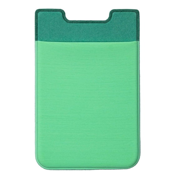 Elastic Phone Card Holder Pocket, Stick-On Wallet, Adhesive Credit Card Pouch, Compatible With iPhone And Samsung Galaxy – Light Green