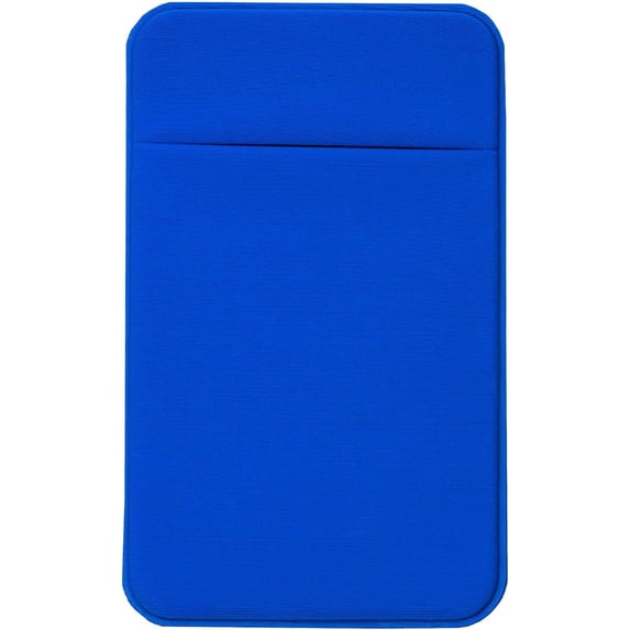 Elastic Phone Card Holder Pocket, Stick-On Wallet, Adhesive Credit Card Pouch, Phone Accessories, Compatible With iPhone, Samsung Galaxy \u2013 Blue