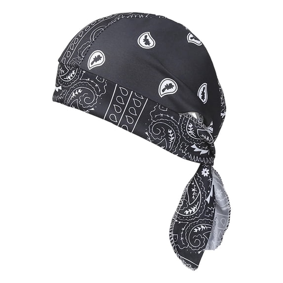 Elastic Polyester Bandana Star Pattern Head Wrap Liner Breathable Sweat-Wicking Headscarf for Motorcycle Cycling Hiking & Daily Use