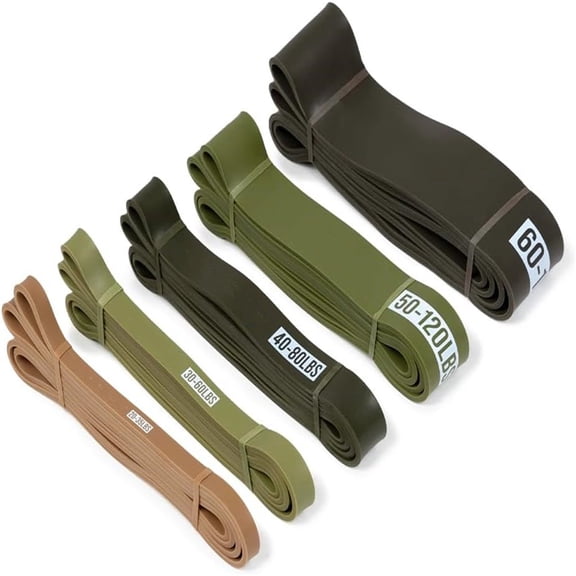 Elastic Pull Up Exercise Assistance Bands Set for Powerlifting, Stretching, WOD, Strength Training  for Men & Women