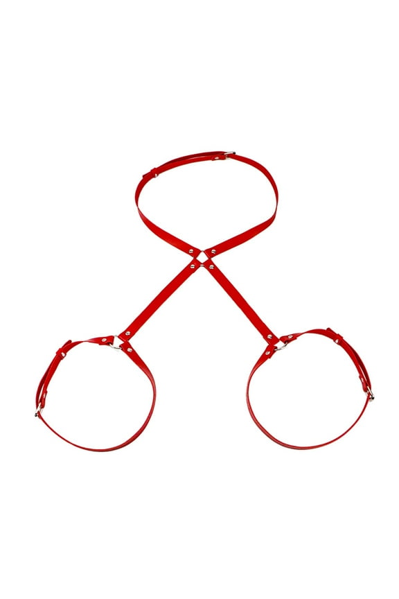 Gothic Thigh Loop Garter Belt Round Thigh Belt Suspender Girl Black Red