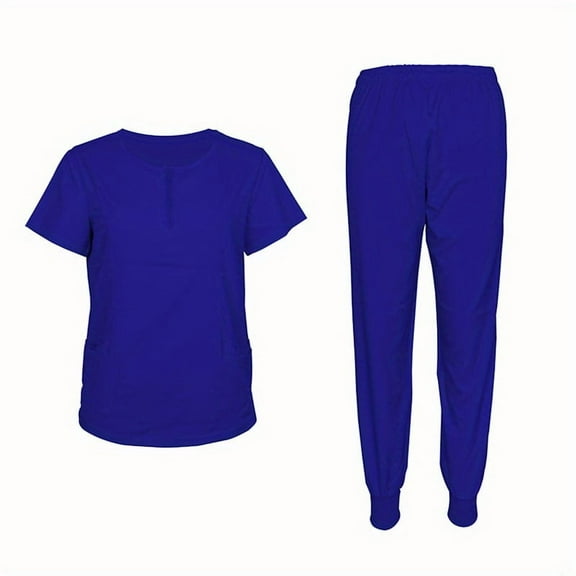 Elastic Quick-drying Hospital Nurse Workwear, Hand Washing Clothes, Split Set, Short-sleeved Beauty Salon Nursing Work Uniform