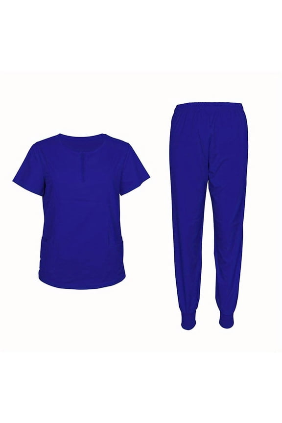 Elastic Quick-drying Hospital Nurse Workwear, Hand Washing Clothes, Split Set, Short-sleeved Beauty Salon Nursing Work Uniform