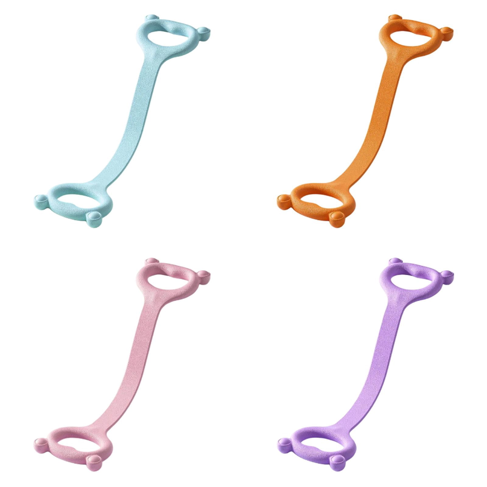 Elastic Resistance Bands with Handles - Exercise Bands for Arm, Back, and Shoulder Training - Lightweight Portable Fitness Straps for Yoga and Pilates, Mixed, 18x3.9 Inch, 4 PCS