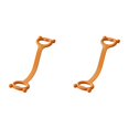 thumbnail image 1 of Elastic Resistance Bands with Handles - Exercise Bands for Arm, Back, and Shoulder Training - Lightweight Portable Fitness Straps for Yoga and Pilates, Orange, 18x3.9 Inch, 2 PCS, 1 of 7