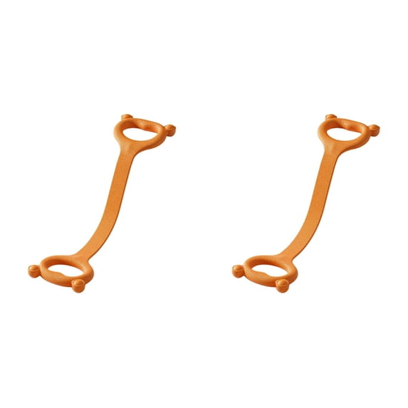 Elastic Resistance Bands with Handles - Exercise Bands for Arm, Back, and Shoulder Training - Lightweight Portable Fitness Straps for Yoga and Pilates, Orange, 18x3.9 Inch, 2 PCS