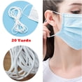 thumbnail image 1 of Elastic Rope for DIY Crafts | 20 Yards Soft White Mask Ear Loop Cord | Durable Rubber Tape | Sewing & Handicraft Supplies | 18m Length | Multi-Purpose Elastic String, 1 of 9