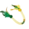thumbnail image 1 of Elastic Rope Feather Cat Toy with Catnip Ball, Interactive Teaser Stick for Teeth Cleaning and Boredom Relief, Yellow, 1 of 3