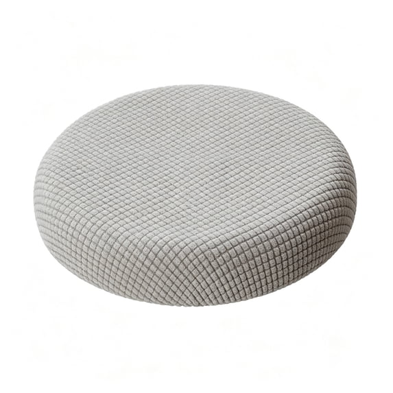 Elastic Round Bar Stool Seat Cover, Non-Slip Removable Washable Stool Cushion Protector, Stretch Fabric Bar Chair Cover for Kitchen Stools, Vanity Stools, Dining and Home Furniture Decoration, 1Pc
