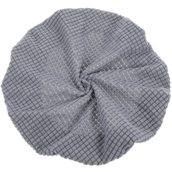 Elastic Round Bar Stool Slipcover: Waterproof Circle Cushion Protector Bar Coffee Shop High Stool Chair Cover Dark Grey 30X30X5CM