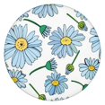 thumbnail image 1 of Elastic Round Tablecloth with Spring Floral Pattern, Daisy Design, Durable Polyester Cover for Daily Use or Parties, Fits 44-52 Inch Round Kitchen or Outdoor Tables, 1 of 7