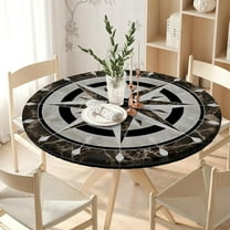 Elastic Round Tablecloth Washable Fitted Table Cover for Indoor and Outdoor Dining Table Cloth Protector,36"- 44"