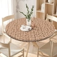 thumbnail image 1 of Elastic Round Tablecloth Washable Fitted Table Cover for Indoor and Outdoor Dining Table Cloth Protector,36"- 44", 1 of 4