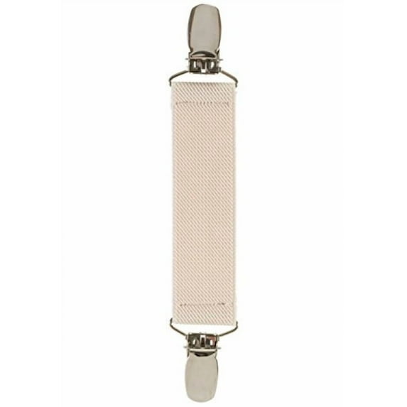 Elastic Scarf and Hat Clips Attacher with Extra Heavy Clips - Ivory