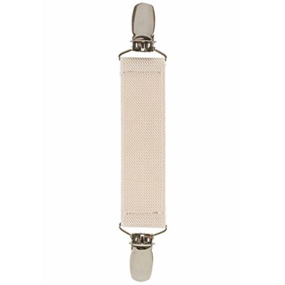 Elastic Scarf and Hat Clips Attacher with Extra Heavy Clips - Ivory