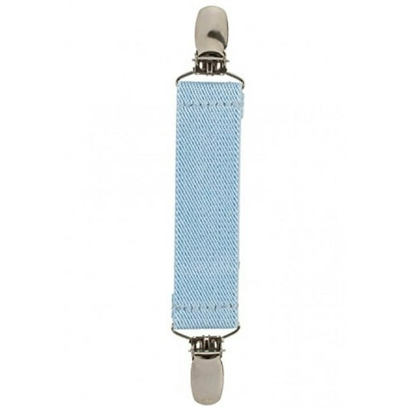Elastic Scarf and Hat Clips Attacher with Extra Heavy Clips - Light Blue