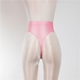 thumbnail image 1 of Elastic Shiny Sexy Gloss Satin Women Panties Dance Wear High Waist LIGHT PINK L, 1 of 1