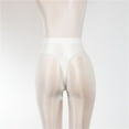 thumbnail image 1 of Elastic Shiny Sexy Gloss Satin Women Panties Dance Wear High Waist WHITE L, 1 of 1