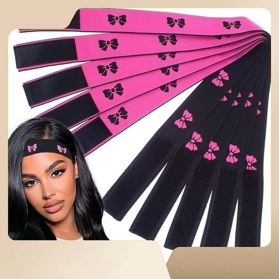 Elastic Silver Wig Edge Adjustment Headband Secure Fit Rose Red Fixing Strap For Comfortable And Tight Hold