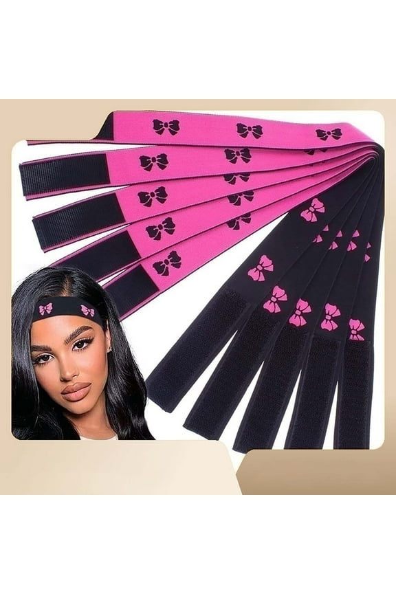 Elastic Silver Wig Edge Adjustment Headband Secure Fit Rose Red Fixing Strap For Comfortable And Tight Hold