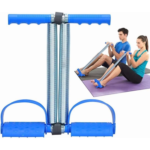 Elastic Sit Up Equipment, Pull Rope Dual Spring Tension Foot Pedal Sit Up Equipment for ,  Exerciser  Trimmer  Fitness   Bodybuilding at  Gym