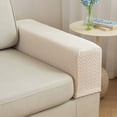 thumbnail image 1 of Elastic Sofa Armrest Covers Set of 2 Stretchable Fabric Arm Protectors for Living Room Furniture Stain Resistant Washable Couch Arm Rest Covers in Solid Colors, 1 of 5