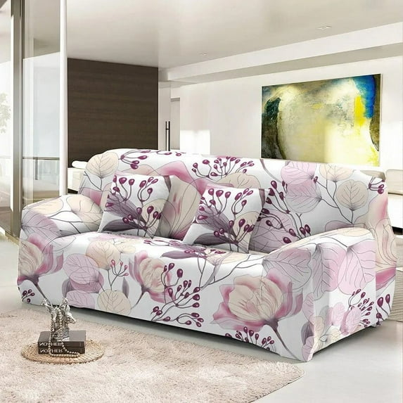 Elastic Sofa Cover For Living Room Stretch Combination Slipcovers Flowers Printed Sectional Couch Covers 1/2/3/4 Seater