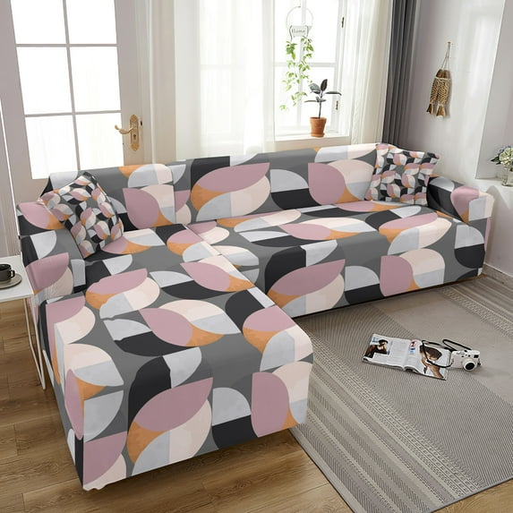 Elastic Sofa Cover for Living Room Adjustable Geometric Sofas Chaise Covers Lounge Sectional Couch Corner Sofa Slipcover L Shape