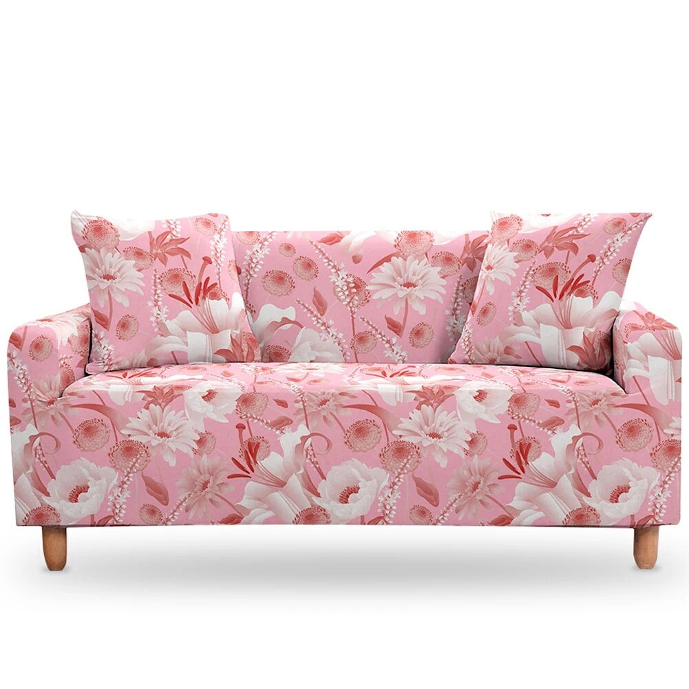 Elastic Sofa Covers for Living Room Stretch Rose Flower Slipcovers ...