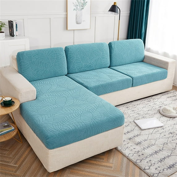 Elastic Sofa Cushion Covers 4-Piece Set, Stretchable Slipcovers for Couches, Reversible Protector for Pets and Kids, Machine Washable, Grey