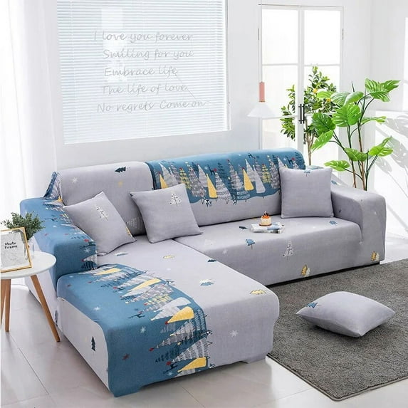 Elastic Sofa Slipcovers Modern Sofa Cover for Living Room Sectional Corner L-shape Protector Couch Cover 1/2/3/4 Seater Canapés