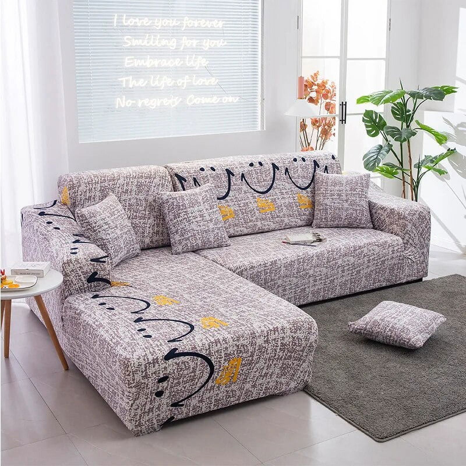Elastic Sofa Slipcovers Modern Sofa Cover for Living Room Sectional Corner L shape Protector Couch Cover 1 2 3 4 Seater Canapes Walmart