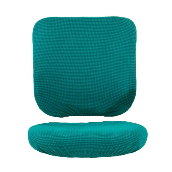 Elastic Soft Flannel Office Chair Slip Cover For Computer Chair Seats & Back Blue