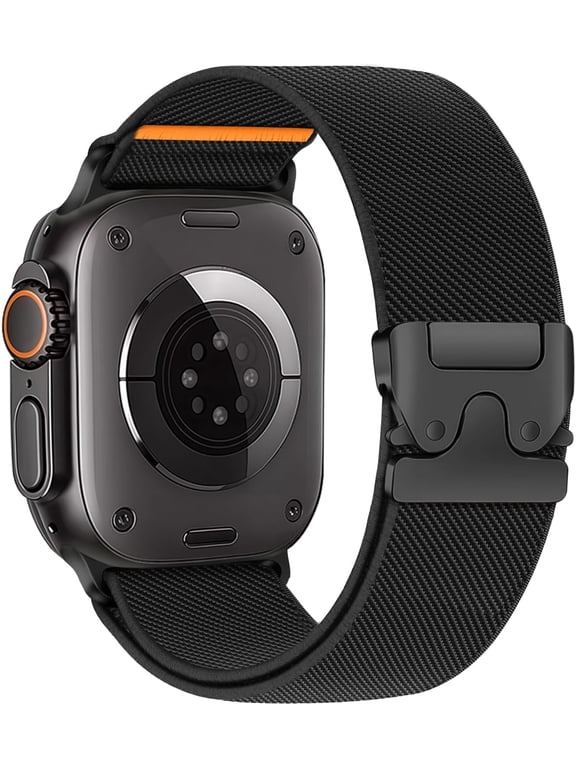 Elastic Sport Band for Apple Watch Bands for Men iWatch Series 11/10 42mm 40mm 41mm 38mm,Parachute Buckle Stretchy Fabric Nylon Strap Wristband for Apple Watch SE 3/2/1 Series 11 10 9 8 7 6 5 4 3 SE