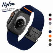 Elastic Sport Band for Apple Watch Ultra 2 Band for Men, Adjustable Parachute Buckle Nylon Strap for iWatch Series iWatch 49mm(Ultra), 46mm(Series 10), 45mm(9/8