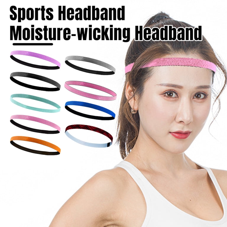 Moisture Wicking Non-Slip Sweatbands Women Running Yoga Gym Sports Amazon.com: Burly Bands Sweat Bands Headbands for Women  main image 2