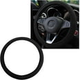 thumbnail image 1 of Elastic Steering Wheel Cover, 15"×15" Comfy Breathable Stretch Steering Wheel Protector, Ice-Silk Cloth Polyester Steering Wheel Cover for Men Women, Car Accessories, Black, 1 of 6