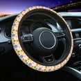 thumbnail image 1 of Elastic Steering Wheel Cover, Groovy Daisy Flowers Stretch Thickening Car Steering Wheel Cover Women Men, Steering Wheel Protector Universal 15 in, 1 of 7