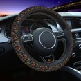 thumbnail image 1 of Elastic Steering Wheel Cover, colorful feathers_A Stretch Thickening Car Steering Wheel Cover Women Men, Steering Wheel Protector Universal 15 in, 1 of 7