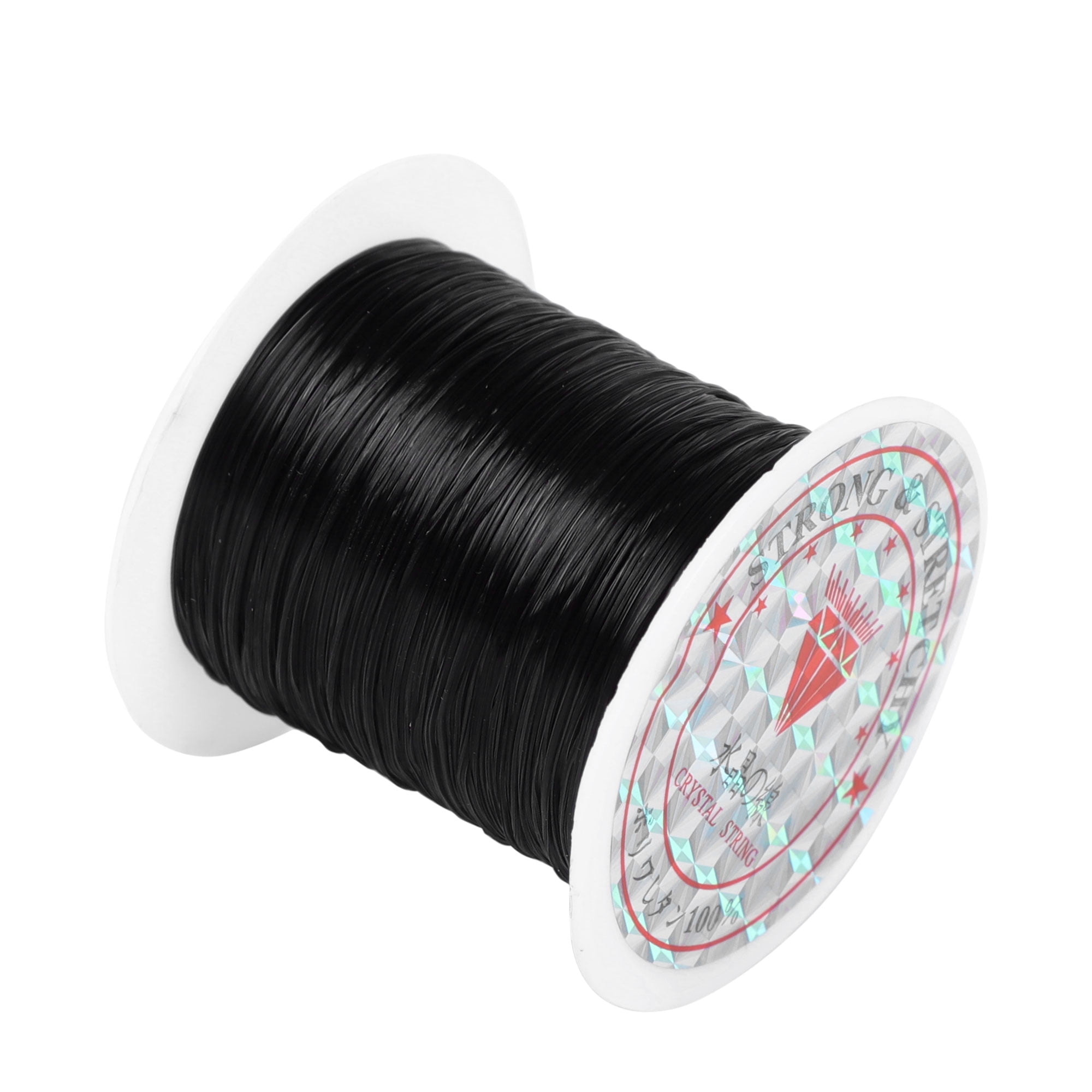 UNIQUE BARGAINS Elastic Stretch Jewelery Bracelet Making String Beading Cord Roll Black 10M Long