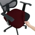 thumbnail image 1 of Elastic Stretch Office Chair Covers - Fit Spandex Slipcovers for Computer, Desk & Kitchen Chairs | Anti-Dust, Removable & Machine Washable Protective Seat Cover (Burgandy,1), 1 of 7