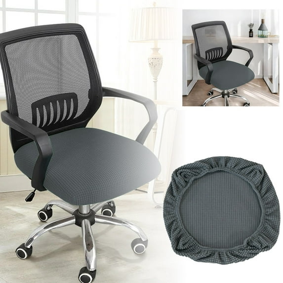 Elastic Stretch Office Chair Covers Super Fit Polyester Slipcovers for Computer Desk Chairs, Anti-Dust Removable Washable Seat Protector Cover for Home Office Kitchen Dining Furniture